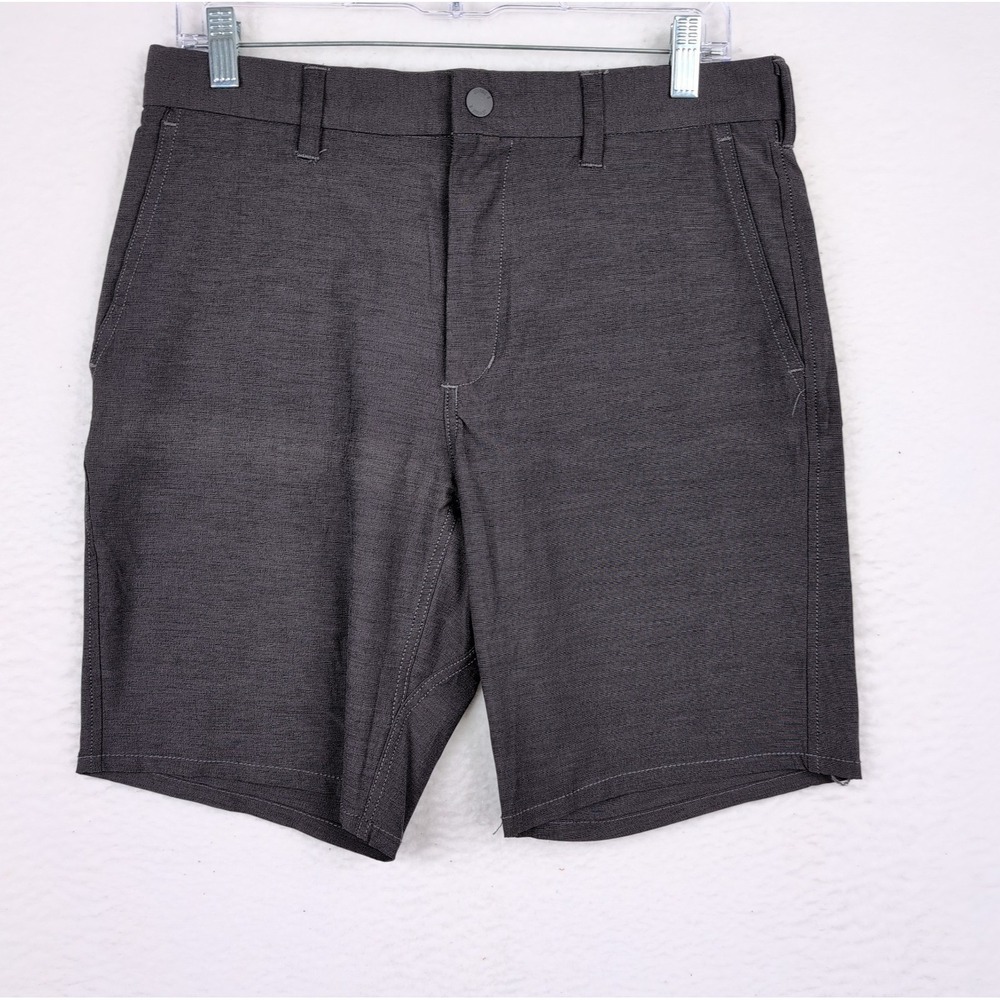 JOHNNIE-O Calcutta Prep‎ Performance Shorts Men's 30 Golf Stretch Charcoal Black